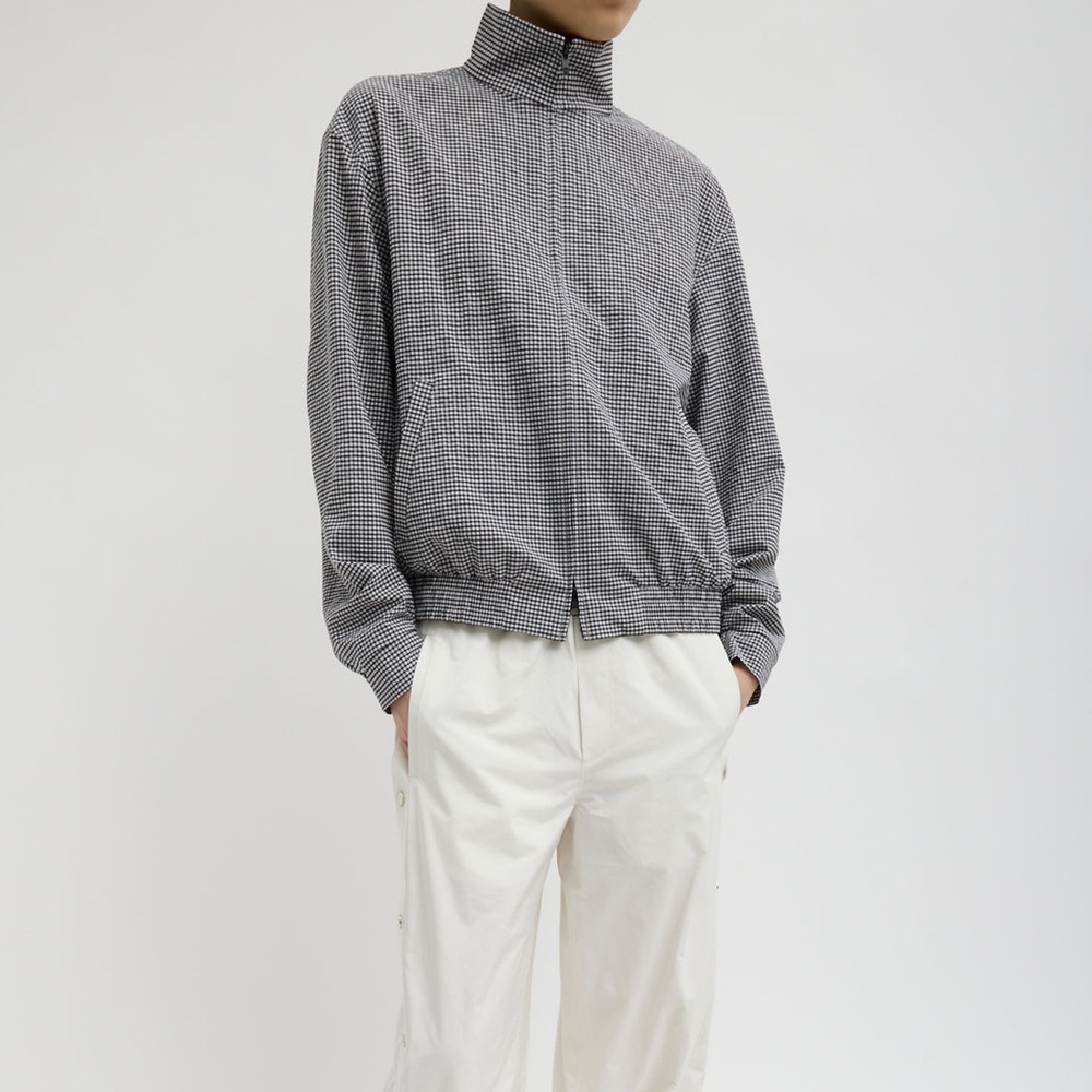 Tibi NWOT Tech Gingham Track Jacket - image 1